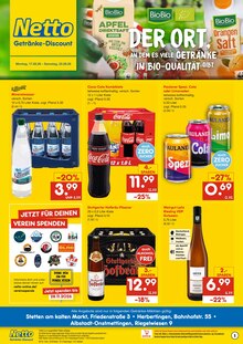 Coca Cola im Netto Marken-Discount Prospekt "DER ORT, AN DEM DU IMMER AUSGEZEICHNETE PREISE FINDEST." mit 2 Seiten (Albstadt)