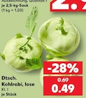 Kohlrabi für 0,49 € bei Kaufland im Angebot Kohlrabi im aktuellen Kaufland Prospekt