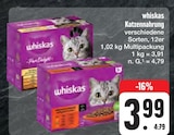 Katzennahrung im E center Prospekt Katzennahrung von whiskas im aktuellen E center Prospekt für 3,99 €