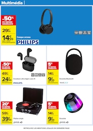 Prix et réduction Enceinte Bluetooth dans le prospectus Carrefour en cours Offre Enceinte Bluetooth dans le catalogue Carrefour du moment à la page 81