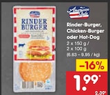 Rinder-Burger, Chicken-Burger oder Hot-Dog von American Style im aktuellen Netto Marken-Discount Prospekt