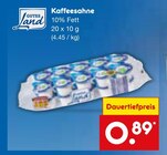 Kaffeesahne im Angebot bei Netto Marken-Discount in Hürth Kaffeesahne Angebote von Gutes Land bei Netto Marken-Discount Hürth für 0,89 €