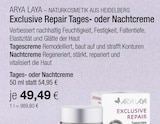 Hautpflegeprodukte im VITALIA Reformhaus Prospekt Exclusive Repair Tages- oder Nachtcreme von Arya Laya im aktuellen VITALIA Reformhaus Prospekt für 49,49 €