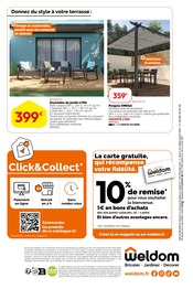 Pergola Angebote im Prospekt "La saison du bricolage en équipe à prix complices" von Weldom Pergola Angebote im Prospekt "La saison du bricolage en équipe à prix complices" von Weldom auf Seite 8