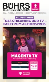 Telekom Partner Bührs Lingen Elektromärkte Prospekt der aktuellen Woche mit 12 Seiten, gültig von 05.12.2025 bis 31.12.2025, in Nordhorn und Umgebung Aktueller Telekom Partner Bührs Lingen Elektromärkte Prospekt in Nordhorn und Umgebung, "DAS STREAMING UND TV PAKET ZUM AKTIONSPREIS" mit 12 Seiten, 05.12.2025 - 31.12.2025