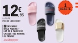 Mule piscine + lot de 2 paires de chaussettes homme ou femme - KAPPA en promo chez E.Leclerc Rennes à 12,95 €