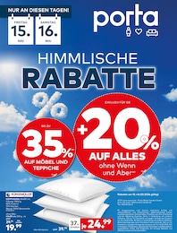 porta Möbel Prospekt: "HIMMLISCHE RABATTE", 1 Seite, 15.05.2026 - 16.05.2026