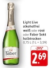 Light Live alkoholfrei weiß im Angebot bei EDEKA in Offenbach Light Live alkoholfrei weiß Angebote von Faber bei EDEKA Offenbach für 2,69 €