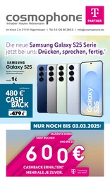 cosmophone Prospekt für Algermissen: "Die neue Samsung Galaxy S25 Serie jetzt bei uns: Drücken, sprechen, fertig.", 8 Seiten, 04.02.2025 - 09.02.2025