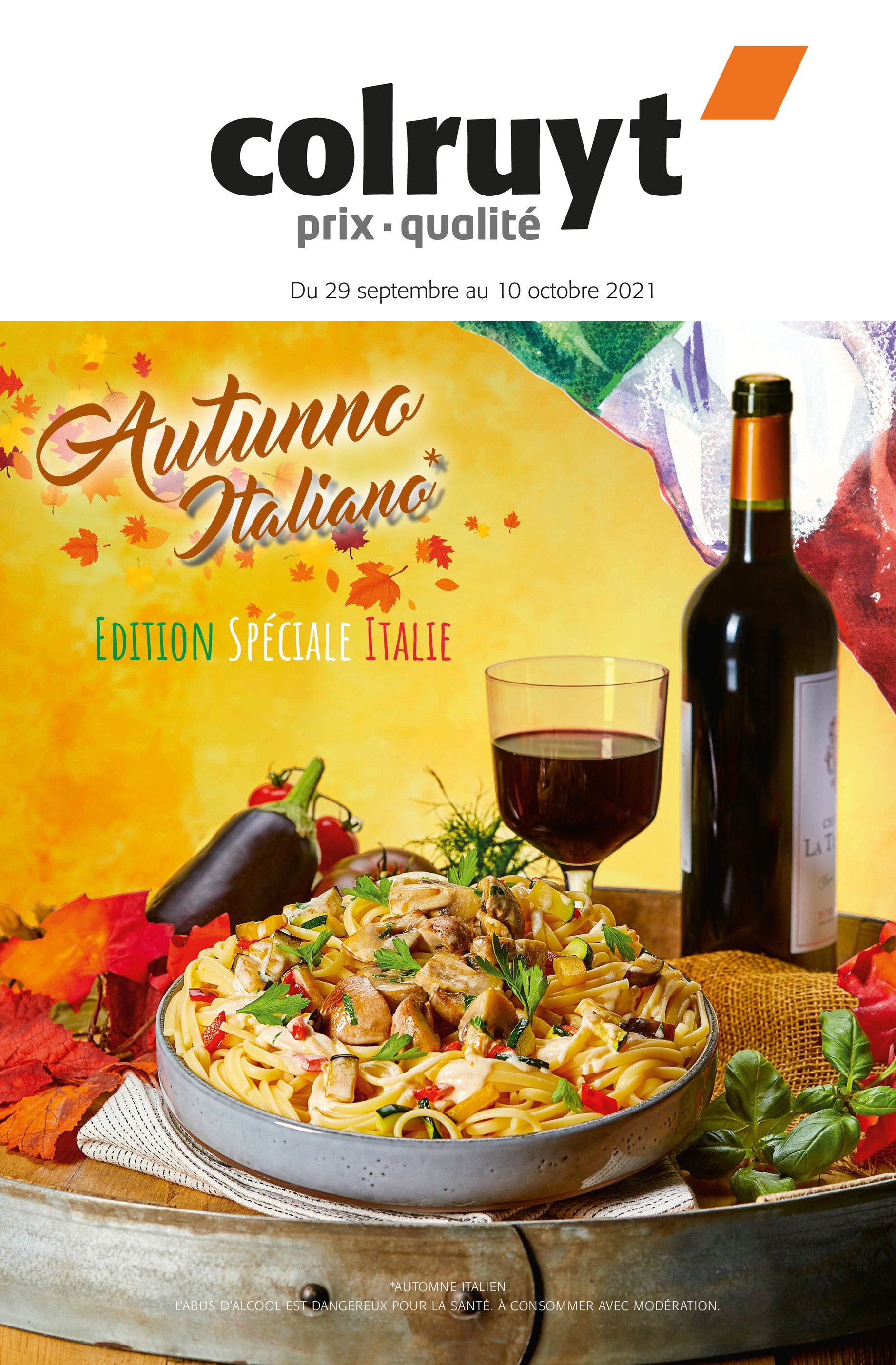 Catalogue Colruyt à Épinal, avec 12 pages Prospectus Colruyt à Épinal, "Autunno Italiano", 12 pages, 29/09/2021 - 10/10/2021