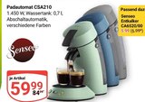 Padautomat CSA210 Angebote von Senseo bei GLOBUS Jena für 5,99 €