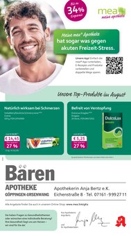 Aktueller mea - meine apotheke Prospekt "Unsere August-Angebote" für Göppingen Aktueller mea - meine apotheke Prospekt für Göppingen mit Seiten