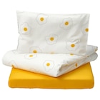 Babybett-Set 3-tlg. Blume weiß/gelb Angebote von ÖGONLOCKSMAL bei IKEA Gronau für 15,99 €