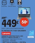 Pc portable ip3 17iau7 - LENOVO en promo chez E.Leclerc Alès à 449,00 €