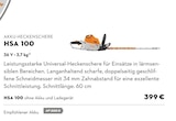 Akku-Heckenschere HSA 100 bei STIHL im Dohna Prospekt für 399,00 €