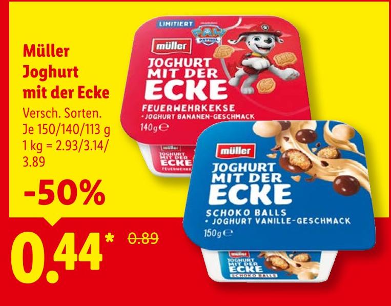 Joghurt mit der Ecke Schoko Balls