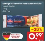 Aktuelles Geflügel-Leberwurst oder Gutsmettwurst Angebot bei Netto Marken-Discount in Osnabrück ab 0,99 €