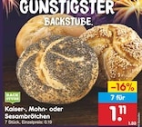 Kaiserbrötchen im Netto Marken-Discount Prospekt Kaiserbrötchen von Backstube im aktuellen Netto Marken-Discount Prospekt für 1,11 €