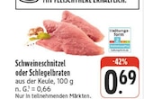 Schweineschnitzel Angebote bei nah und gut Würzburg für 0,69 €