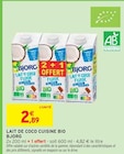 Lait de coco cuisine bio - BJORG en promo à 2,89 € chez Intermarché Lait de coco cuisine bio - BJORG dans le catalogue Intermarché