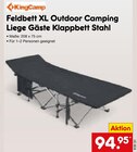 Feldbett XL Outdoor Camping Liege Gäste Klappbett Stahl im Angebot bei Netto Marken-Discount in Sindelfingen Feldbett XL Outdoor Camping Liege Gäste Klappbett Stahl Angebote von KingCamp bei Netto Marken-Discount Sindelfingen für 94,95 €