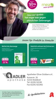 mea - meine apotheke Prospekt der KW 46 "Unsere November-Angebote" Aktueller mea - meine apotheke Prospekt "Unsere November-Angebote" Seite 1 von 4 Seiten