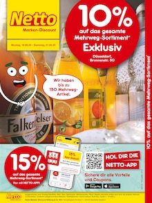 Aktueller Netto Marken-Discount Düsseldorf Prospekt Netto Marken-Discount Düsseldorf Prospekt "10% auf das gesamte Mehrweg-Sortiment" mit 2 Seiten