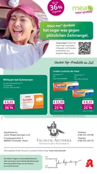 mea - meine apotheke Prospekt der KW 27 "Unsere Juli-Angebote" Aktueller mea - meine apotheke Prospekt "Unsere Juli-Angebote" Seite 1 von 4 Seiten