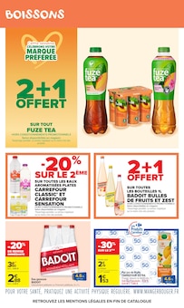 Promotion Eau minérale gazeuse dans le prospectus Carrefour Market, valable du 23/06/2026 au 05/07/2026 Promo Eau minérale gazeuse dans le catalogue Carrefour Market du moment à la page 10
