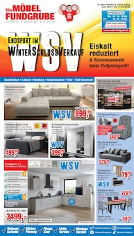 Sofa im Die Möbelfundgrube Prospekt "ENDSPURT IM WINTER SCHLUSS VERKAUF" mit 18 Seiten (Saarbrücken)