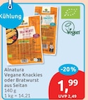 Aktuelle Bratwurst Angebote bei budni in Berlin Aktuelles Vegane Knackies Angebot bei budni in Berlin ab 1,99 €