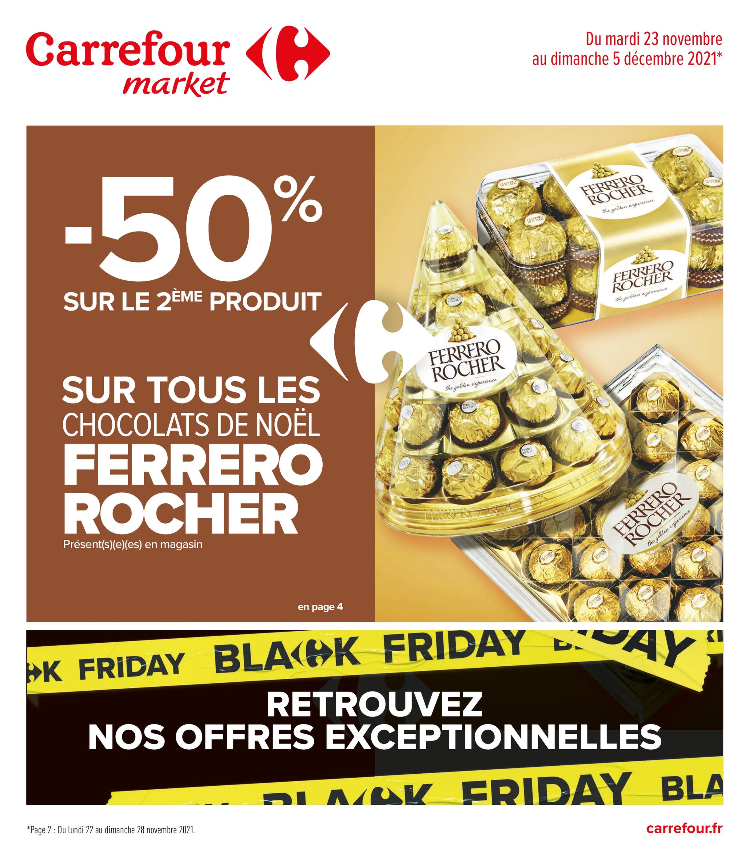 Catalogue Carrefour Market à Asnières-sur-Seine, avec 40 pages Prospectus Carrefour Market à Asnières-sur-Seine, "-50% sur le 2ème produit", 40 pages, 23/11/2021 - 05/12/2021