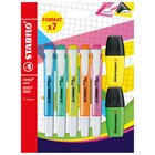 5 surligneurs swing cool fluo + 2 mini boss - STABILO dans le catalogue Carrefour