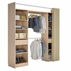 Kit dressing avec rideau, 2 colonnes réversibles L. 220 x H. 220 x P. 48 cm, effet chêne, avec 2 tiroirs, GoodHome Balsam en promo chez Castorama Roubaix à 149,90 €