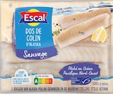 Dos de Colin d'Alaska Sauvage Surgelé - Escal dans le catalogue Intermarché Hyper