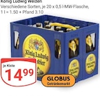 Weizen im Angebot bei GLOBUS in Völklingen Weizen Angebote von König Ludwig bei GLOBUS Völklingen für 14,99 €