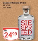 Rheinland Dry Gin im Angebot bei GLOBUS in Viersen Rheinland Dry Gin Angebote von Siegfried bei GLOBUS Viersen für 24,99 €