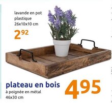 Plateau en bois - Action à Lille Plateau en bois en promo chez Action Lille à 4,95 €