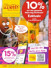 Netto Marken-Discount Prospekt "10% auf das gesamte Mehrweg-Sortiment", 2 Seiten, 16.02.2026 - 16.02.2026 Aktueller Netto Marken-Discount Prospekt, "10% auf das gesamte Mehrweg-Sortiment", mit Angeboten der Woche, gültig von 16.02.2026 bis 16.02.2026