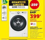 Lave-linge frontal 11 kg - LG en promo chez Super U Pornic à 399,00 €