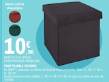 Pouf pliable velours en promo chez E.Leclerc Montreuil à 10,90 €