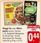 Maggi fix oder Würzpaste Angebote von Maggi bei E center Nürtingen für 0,44 €