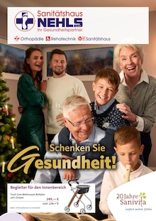 Sanitätshaus Nehls GmbH Prospekt der Woche "Schenken Sie Gesundheit!" Seite 1, 12.11.2025 bis 31.01.2026 für Langenselbold Aktueller Sanitätshaus Nehls GmbH Prospekt "Schenken Sie Gesundheit!" Seite 1 von 6 Seiten für Langenselbold