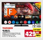 4K-UHD-TV D65U980B2CW Angebote von TELEFUNKEN bei Marktkauf Ehingen für 429,99 €