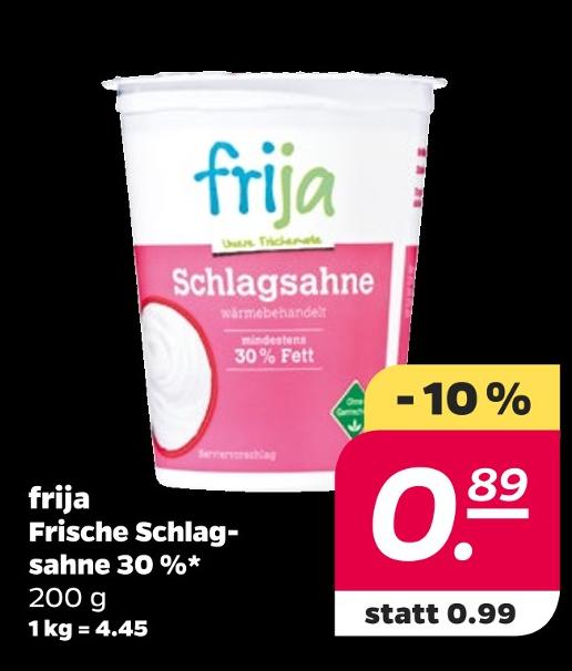 Frische Schlagsahne 30 %