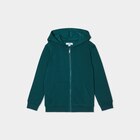 Sweat zippé à capuche et poches vert foncé garçon - La Halle Sweat zippé à capuche et poches vert foncé garçon à 8,99 € dans le catalogue La Halle