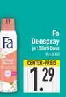 Deospray von Fa im aktuellen EDEKA Prospekt für 1,29 €