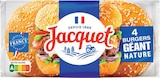 Pain Burger Géant X4 Nature - JACQUET dans le catalogue Intermarché Super