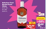 Finest Blended Scotch Whisky Angebote von Ballantines bei Netto Marken-Discount Altenburg für 9,99 €
