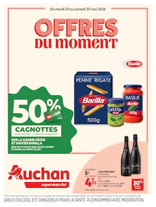 Catalogue Auchan Supermarché de la semaine 21, "OFFRES DU MOMENT", page 1, 19/05/2026 - 30/05/2026 Prospectus Auchan Supermarché en cours, "OFFRES DU MOMENT", page 1 sur 28